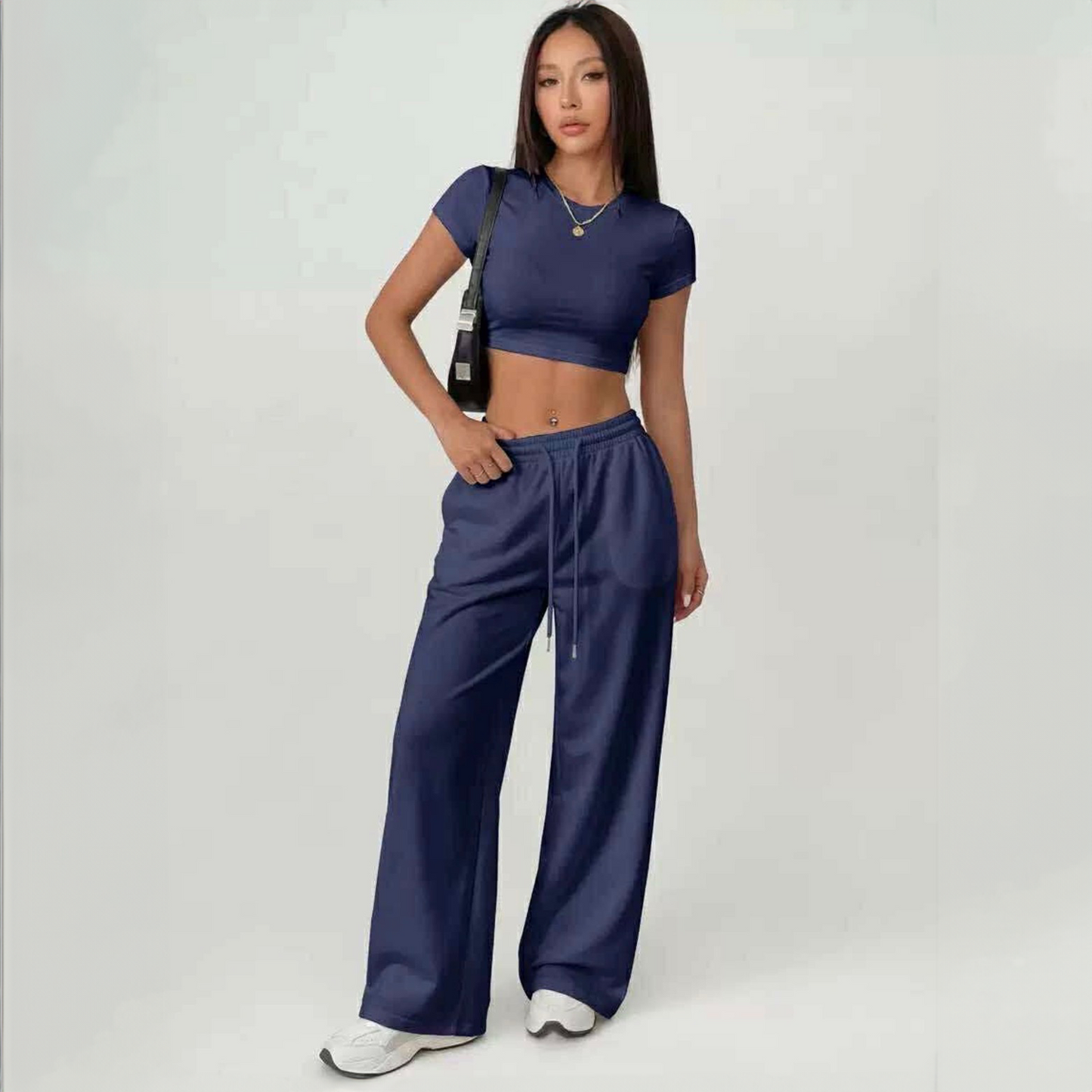 2 Piece Crop Top Pant Set