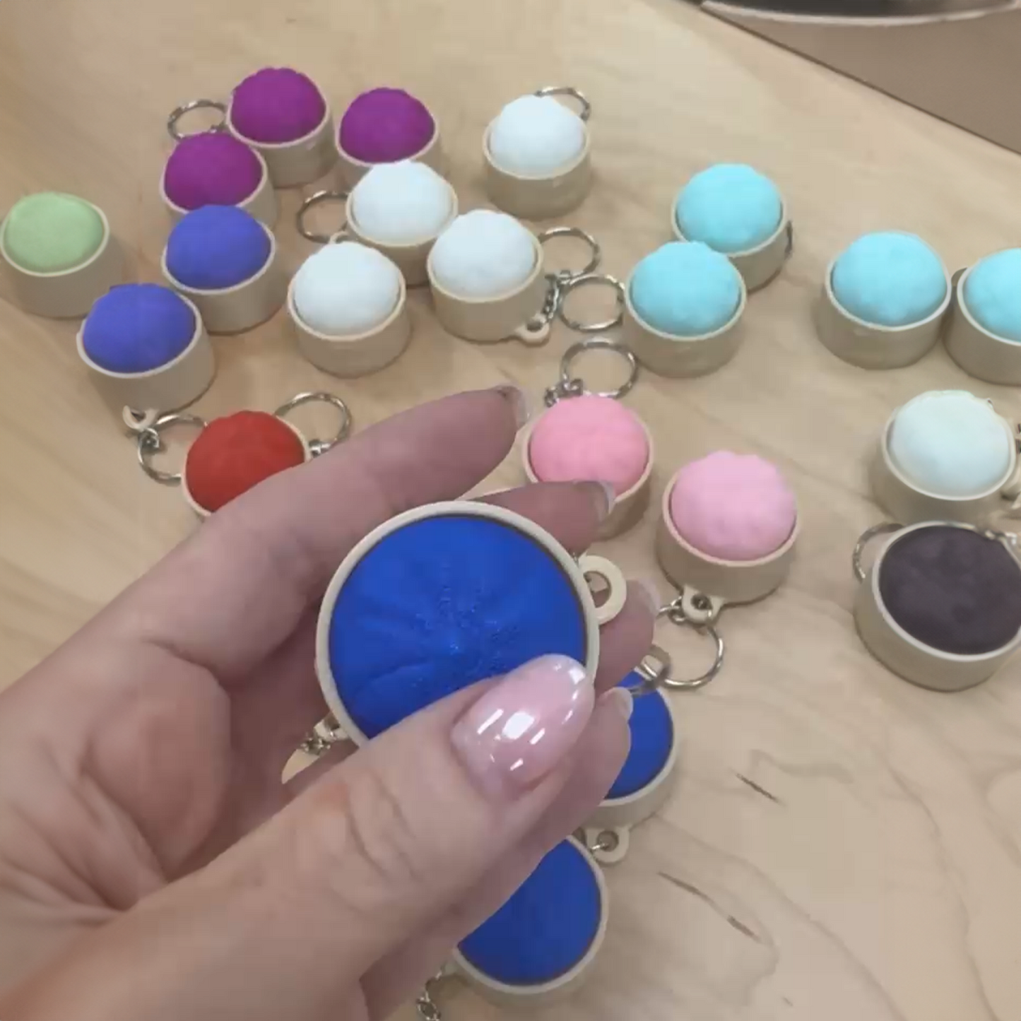 Dumpling Clicker Keychain