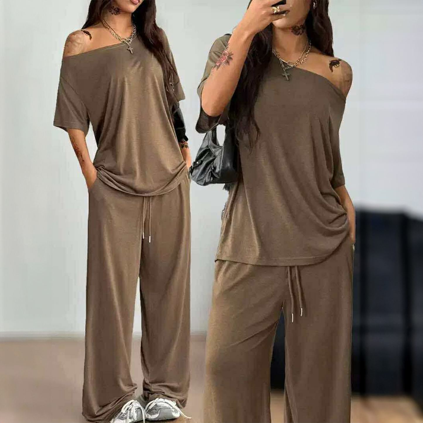 Oversized Off The Shoulder Set