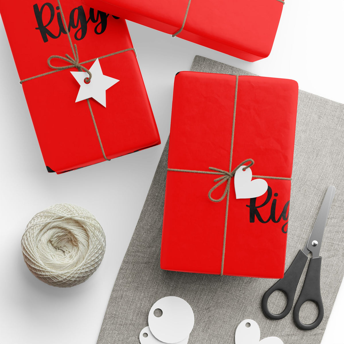 Custom Name Wrapping Papers Gift Wrap Roll — Bold Holiday Wrapping Paper