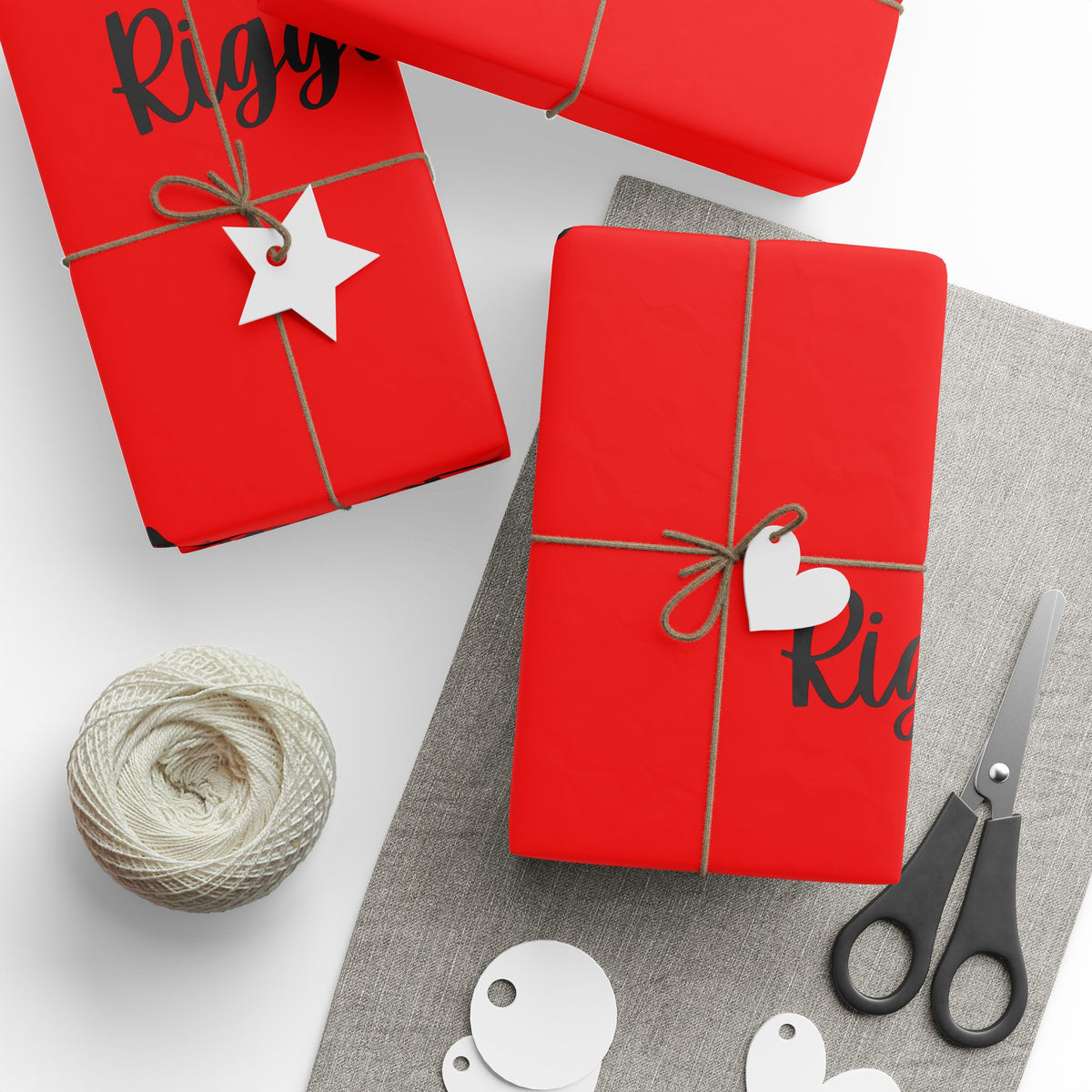 Custom Name Wrapping Papers Gift Wrap Roll — Bold Holiday Wrapping Paper