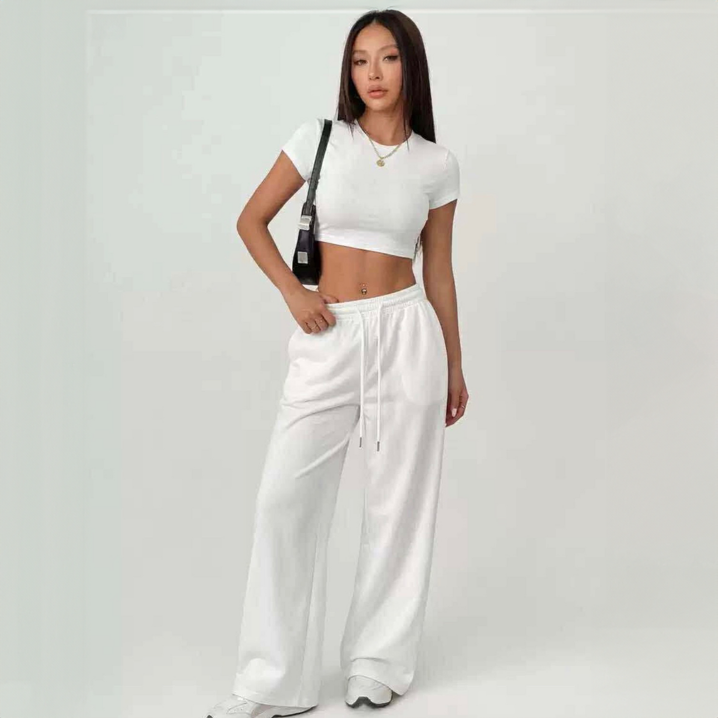2 Piece Crop Top Pant Set