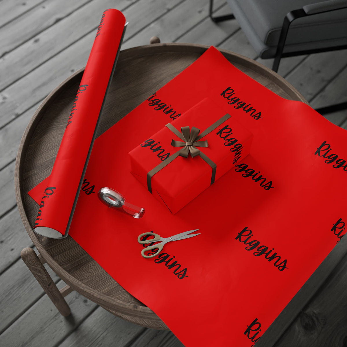 Custom Name Wrapping Papers Gift Wrap Roll — Bold Holiday Wrapping Paper