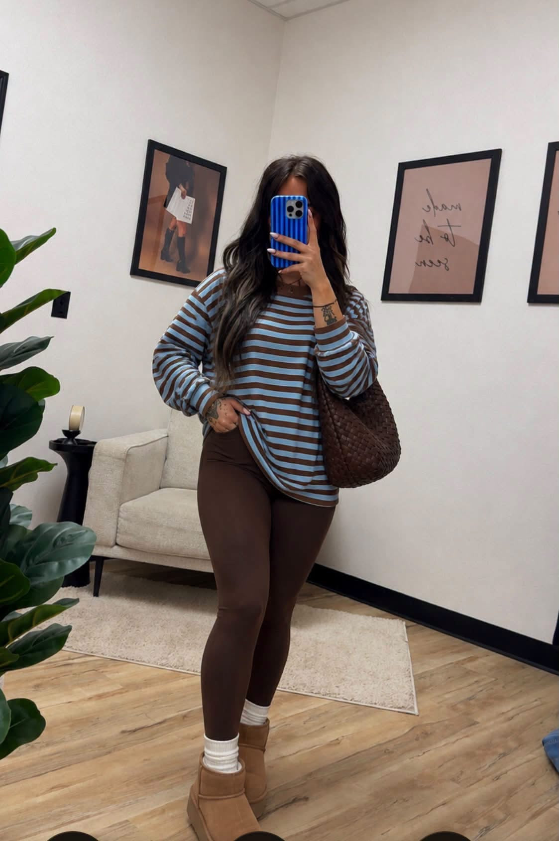 Long sleeve stripe shirt