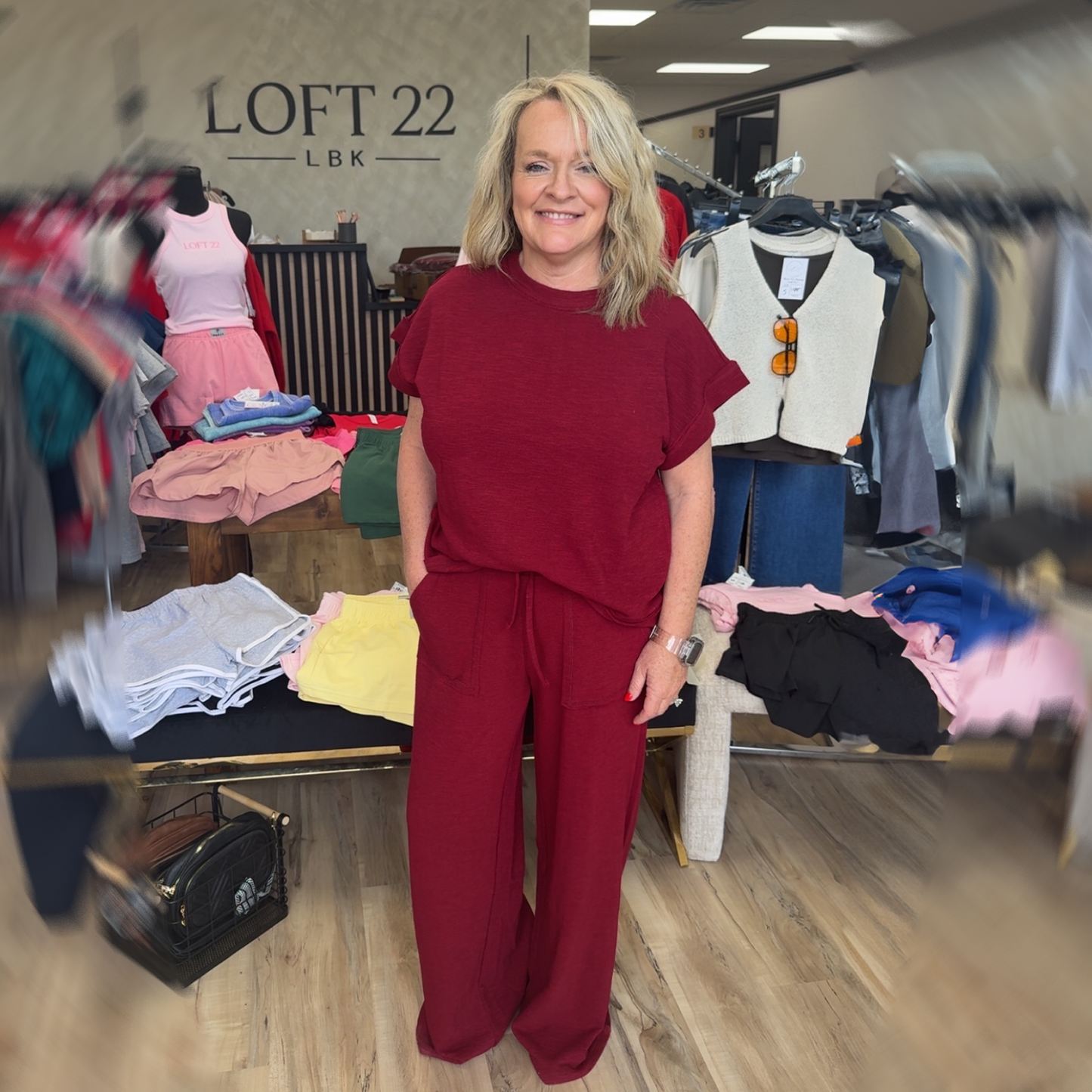 Slub Short Sleeve and Long Pants Set