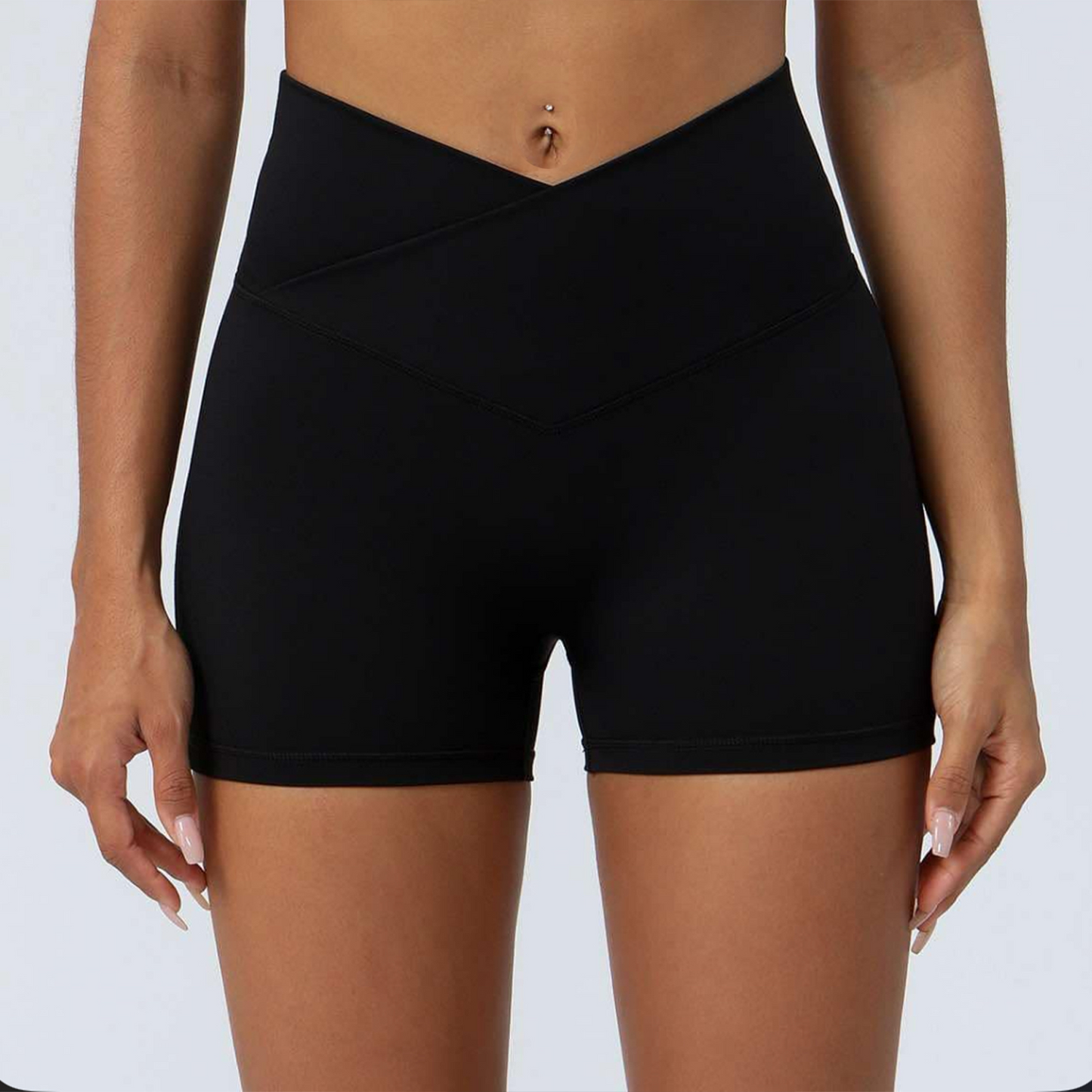 V Waist Biker Shorts