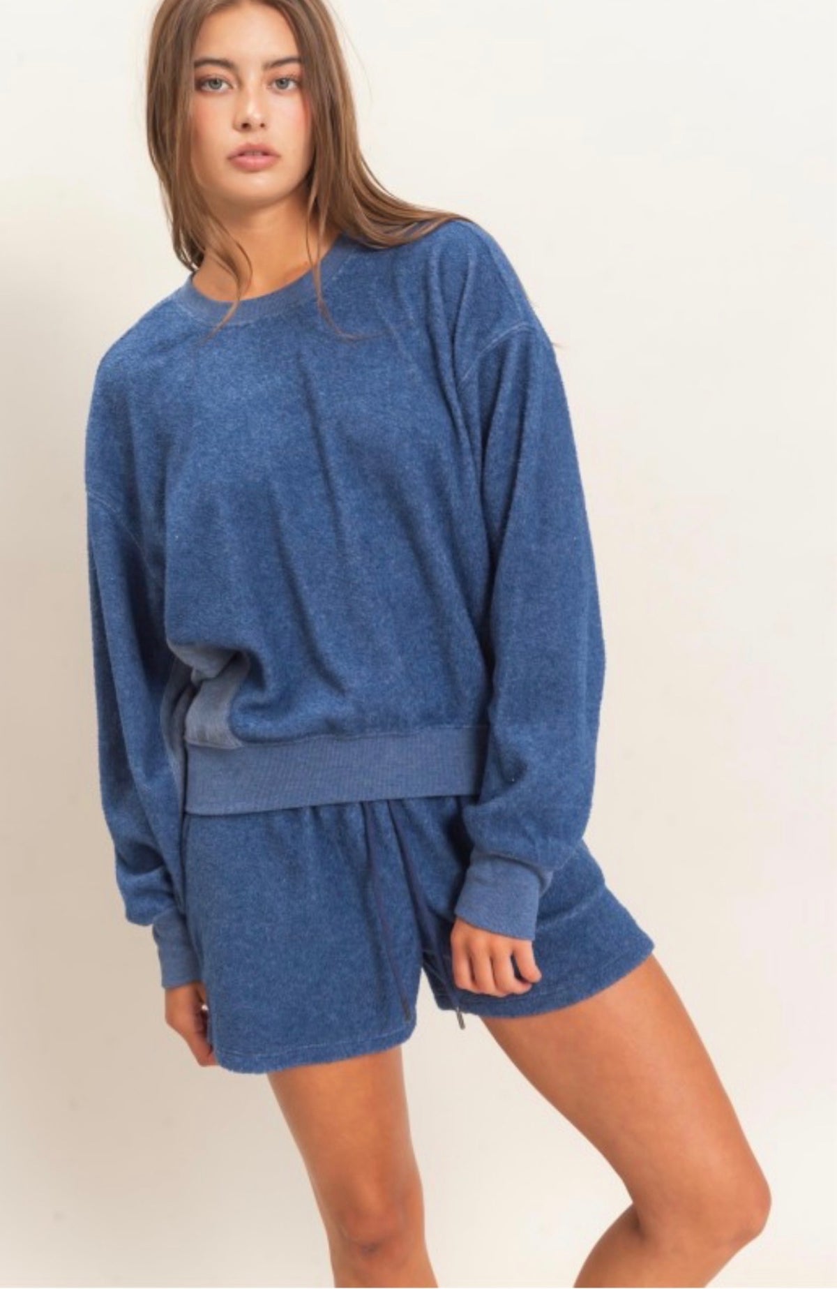 Contrast Sweater and Short Set