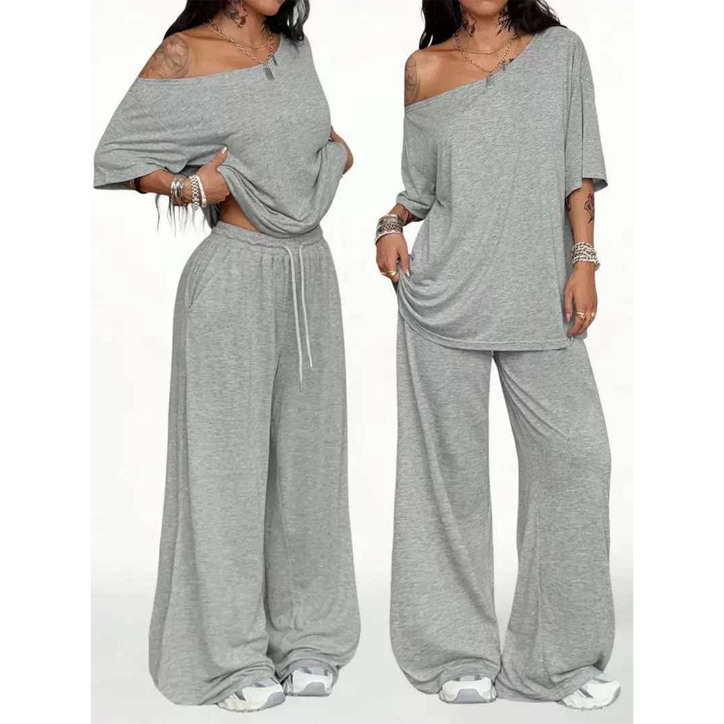 Oversized Off The Shoulder Set