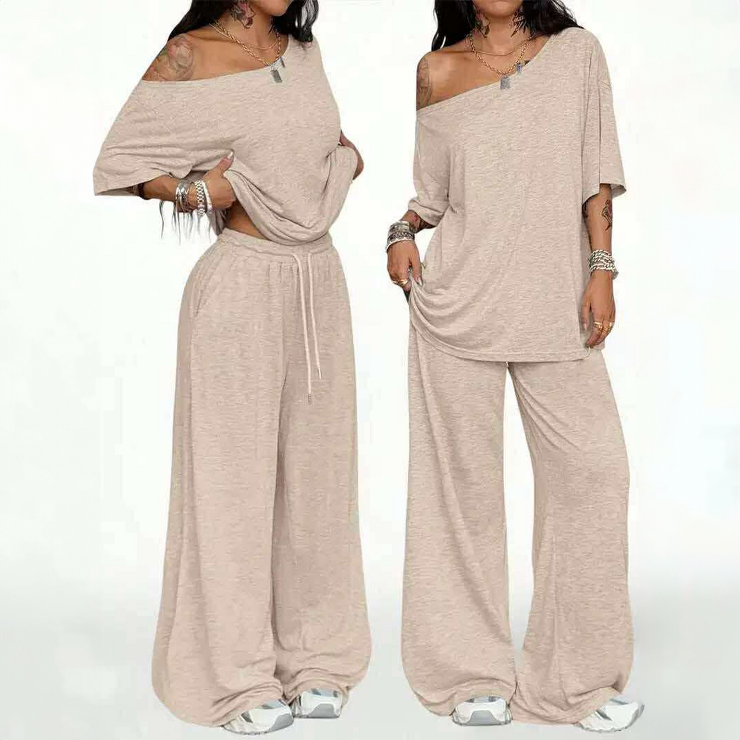 Oversized Off The Shoulder Set